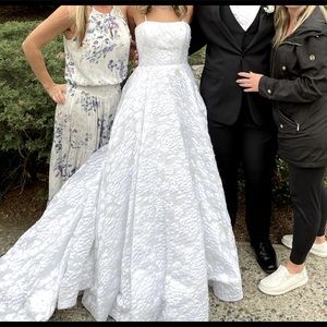 Beautiful prom or wedding dress white with bling